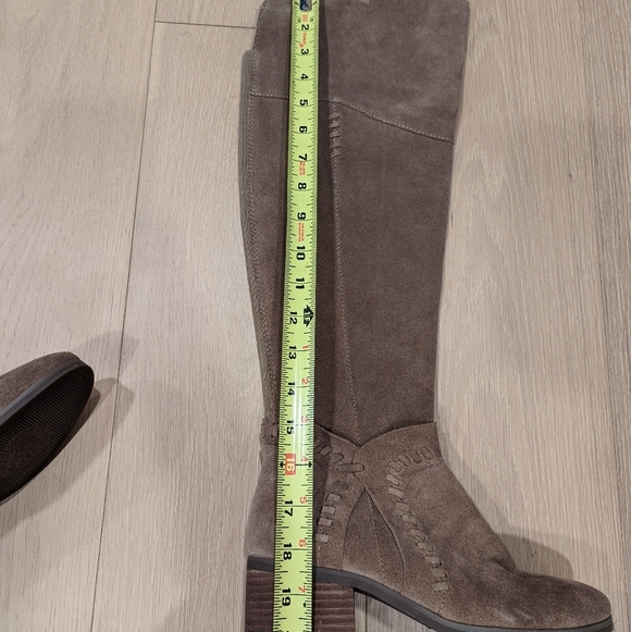 Vince Camuto Tall Suede Riding Boots in Taupe - Picture 2 of 16